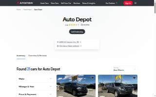 The Auto Depot website