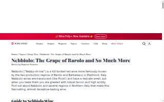 Nebbiolo Restaurant & Wine Bar website