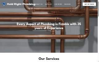 Hold Right Plumbing website