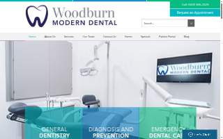 Woodburn Modern Dental website