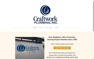 Craftwork Plumbing website