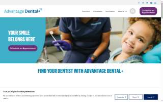 Advantage Dental+ website