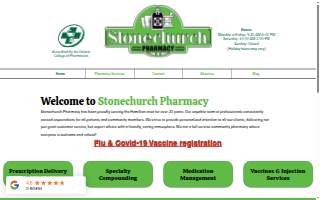 Stonechurch Pharmacy website