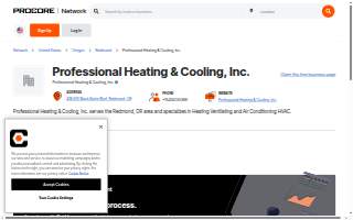 Professional Heating & Cooling website