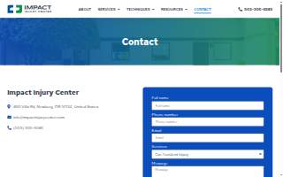 Impact Injury Center website