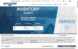 Bethlehem Ford website