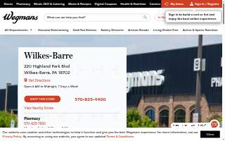 Wegmans Pharmacy of Wilkes-Barre website