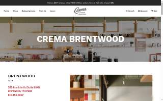 Crema Dolce Boutique Bakery website
