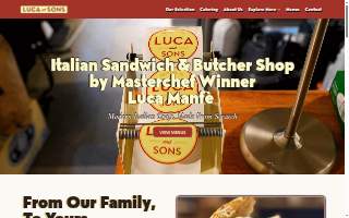 Luca and Sons - Sandwich and Butcher Shop website