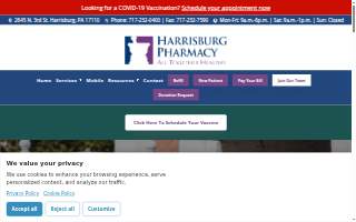 Harrisburg Pharmacy website