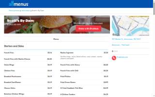 Scott's By Dam website