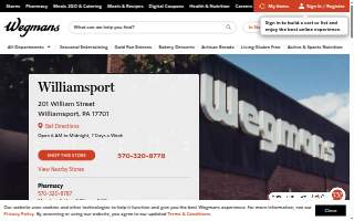 Wegmans Pharmacy of Williamsport website