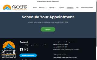 Ascend Chiropractic and Wellness Center website