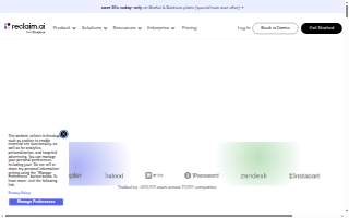 Reclaim Wellness website