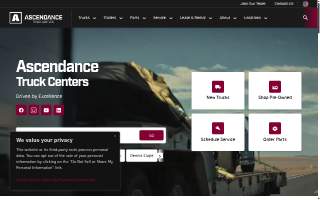 Ascendance Truck Centers website