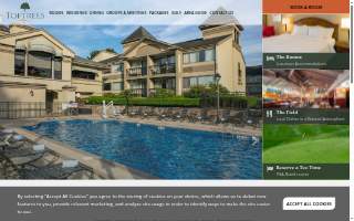 Toftrees Golf Resort website