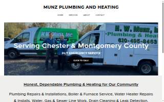 H W Munz Plumbing & Heating website