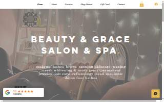 Beauty & Grace Salon & Spa website