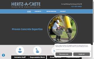 Hertz-A-Crete Concrete Construction website