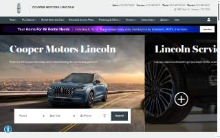 Cooper Motors Lincoln website