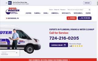 Roto-Rooter Plumbing & Water Cleanup of Greensburg website