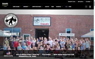Iron Cross Athletics CrossFit Phoenixville website