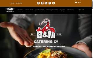 B & M Catering website