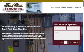 First Class Plumbing website