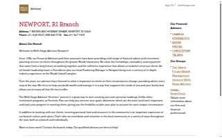 Wells Fargo Advisors of Newport website
