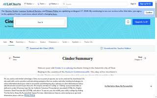 Cinder Restaurant website