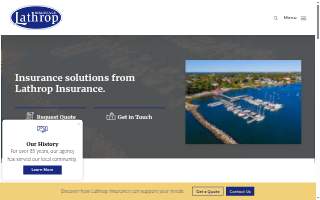 Lathrop Insurance website