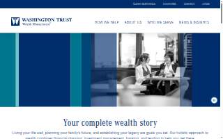 Washington Trust Wealth Management website