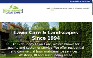 Ever Ready Lawn Care website