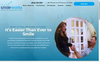 Smileworks General & Cosmetic Dentistry of Mount Pleasant website