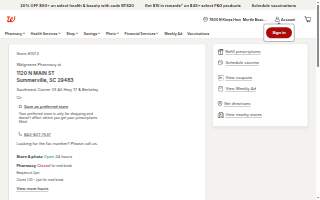 Walgreens of Summerville website