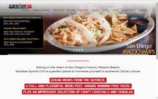 The Sandbar website