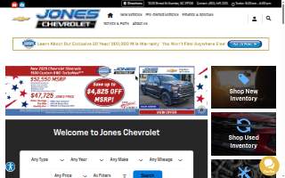 Jones Chevrolet website