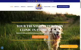 Cashua Veterinary Care website