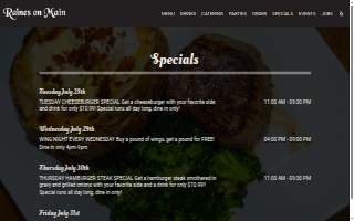 Raines on Main website