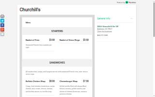 Churchill's Pub website