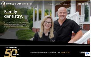 Owings & Sam Dentistry website