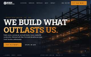 Bihn Construction website