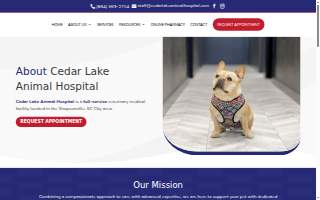 Cedar Lake Animal Hospital website