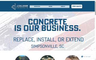 J. Callahan Concrete website