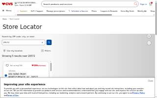 CVS Pharmacy of Hanahan website