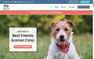 Best Friends Animal Clinic website