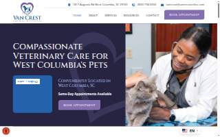 Van Crest Animal Hospital website