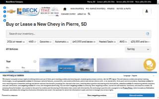 Beck Motor Company - Sales Department website