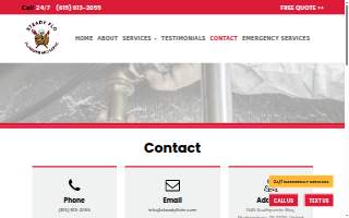 SteadyFlo Plumbing & Septic website
