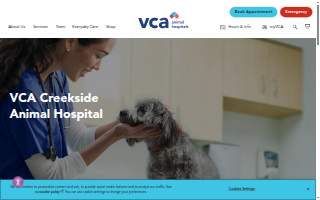 VCA Creekside Animal Hospital website